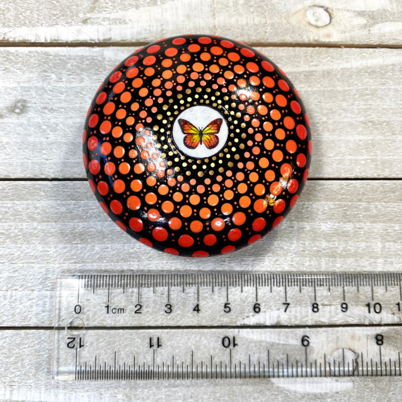 Orange Butterfly Mandala
