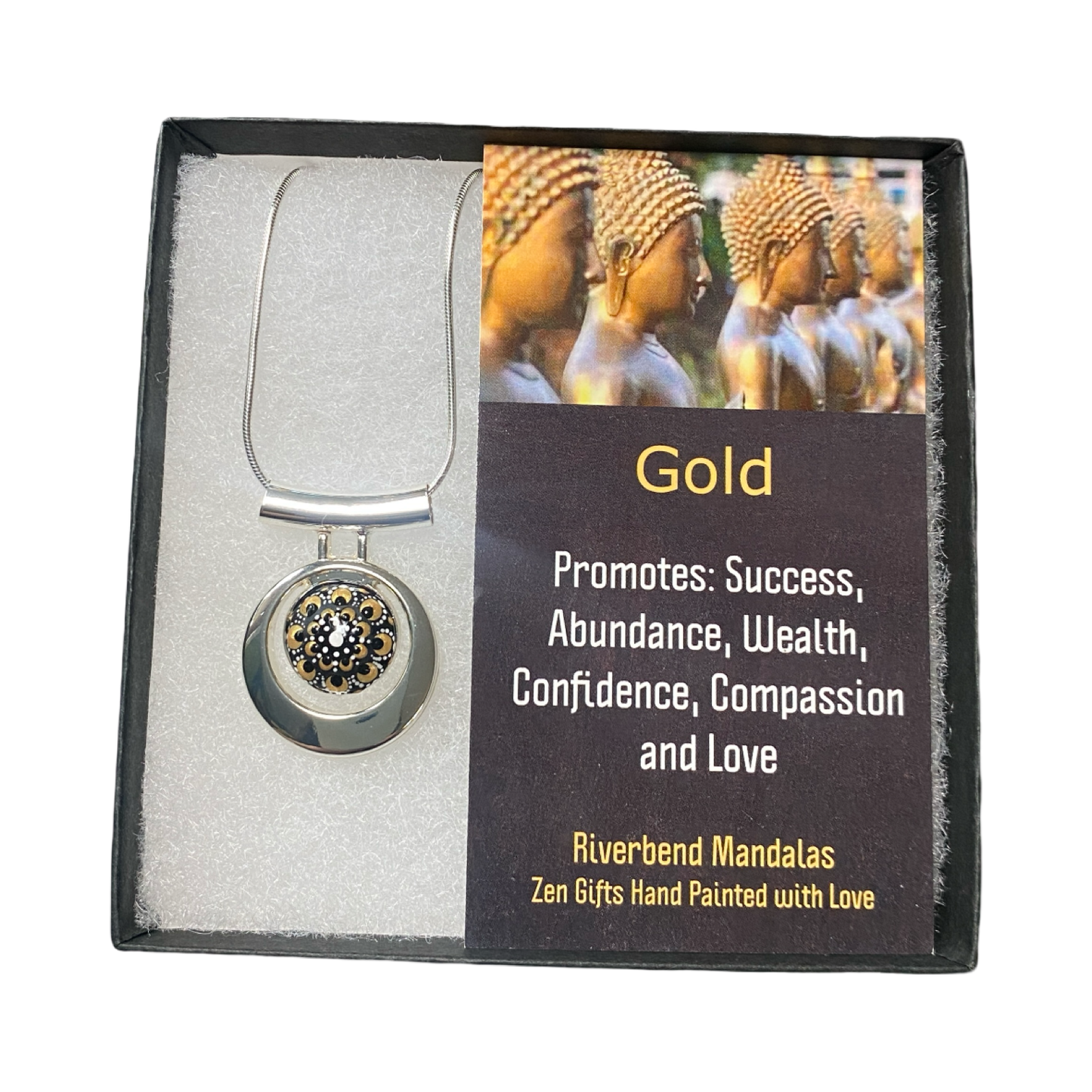 Small Gold Mandala Neckace