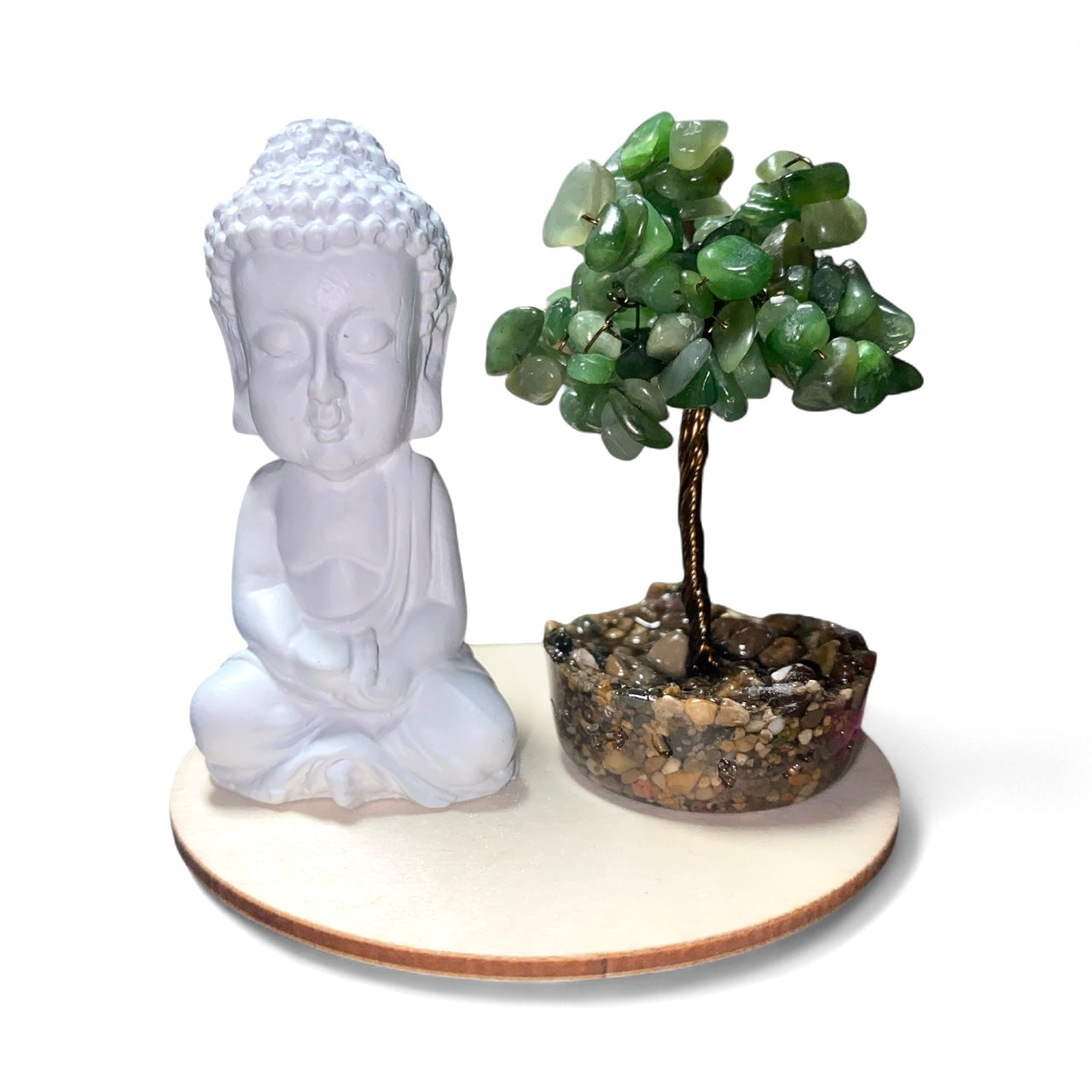 JADE BUDDHA SET *Good Luck *Prosperity *Harmony