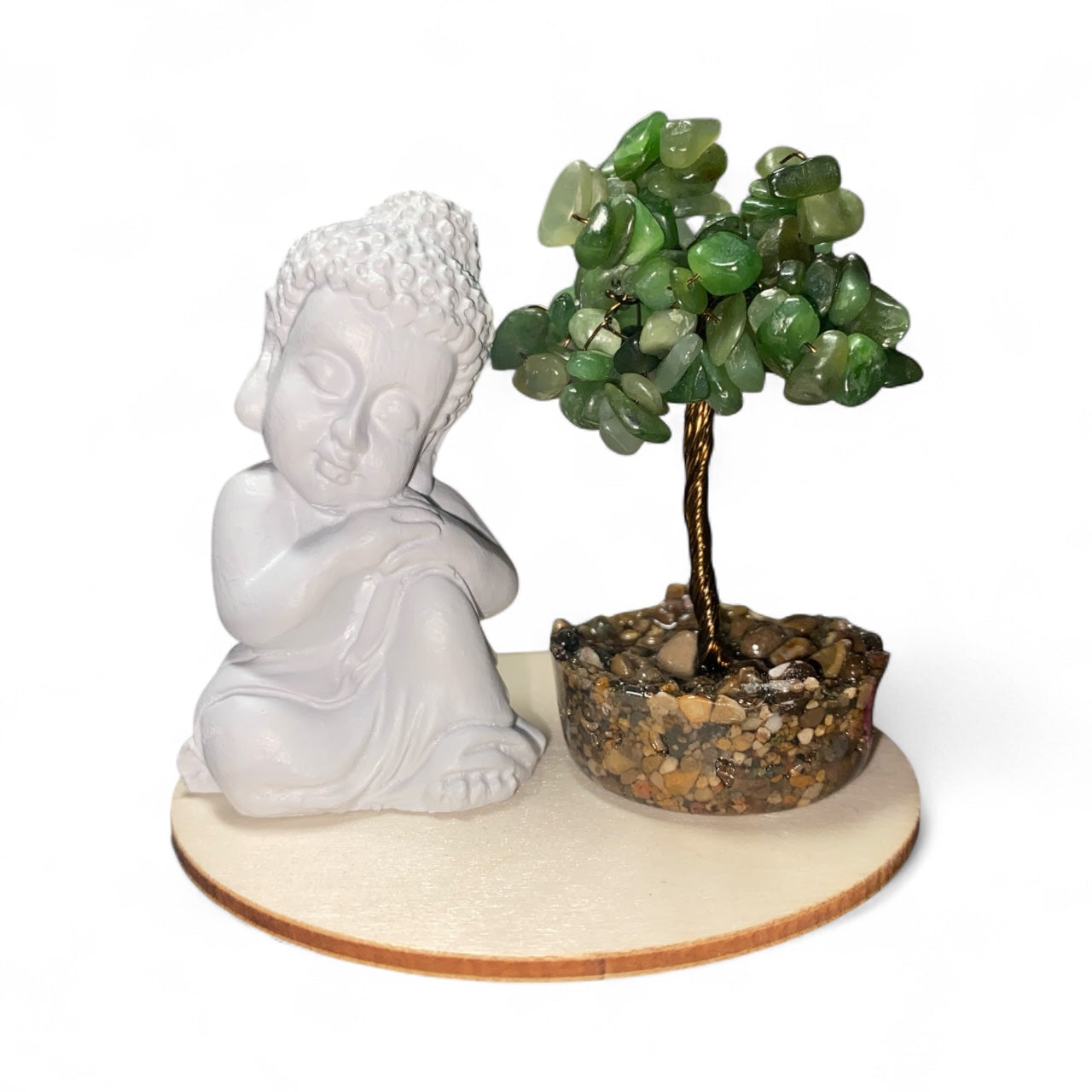 JADE BUDDHA SET *Good Luck *Prosperity *Harmony