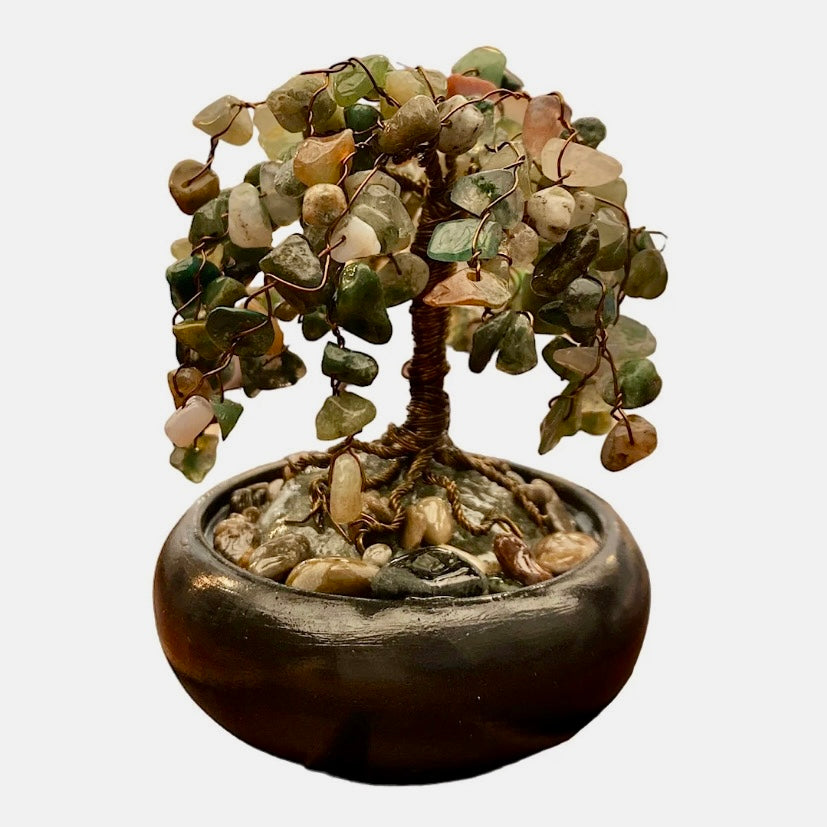 Moss Agate Crystal Tree