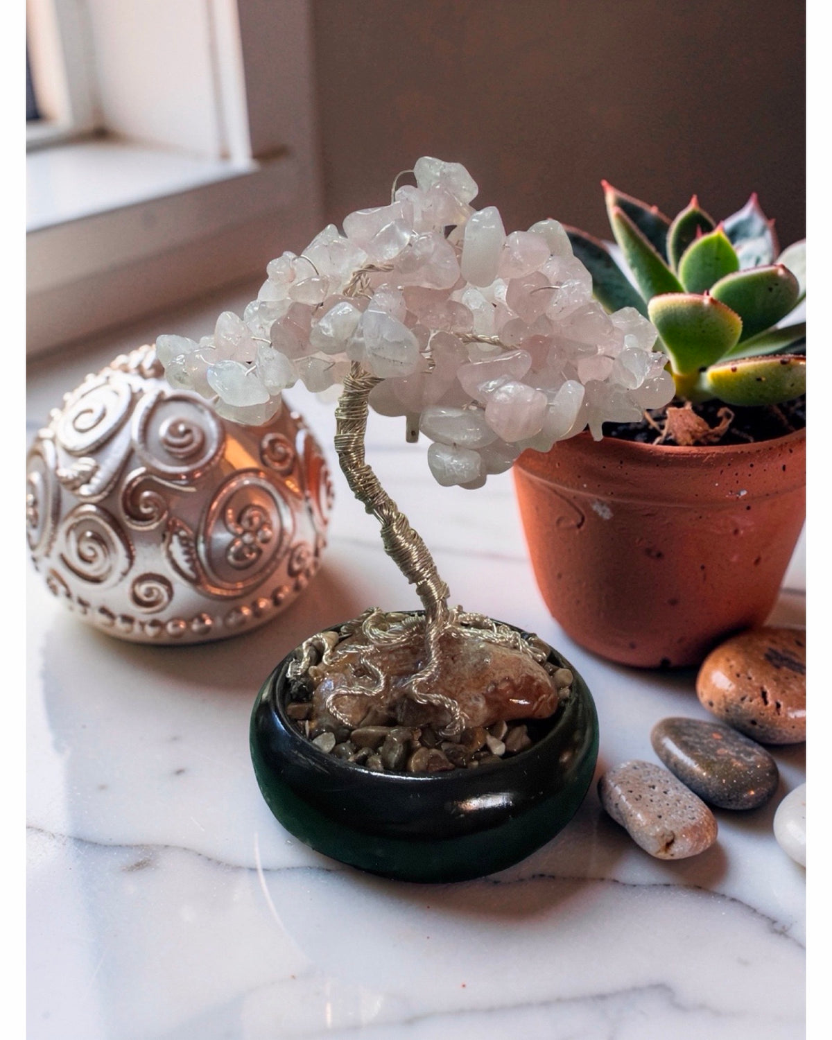 ROSE QUARTZ TREE •love •forgiveness •compassion