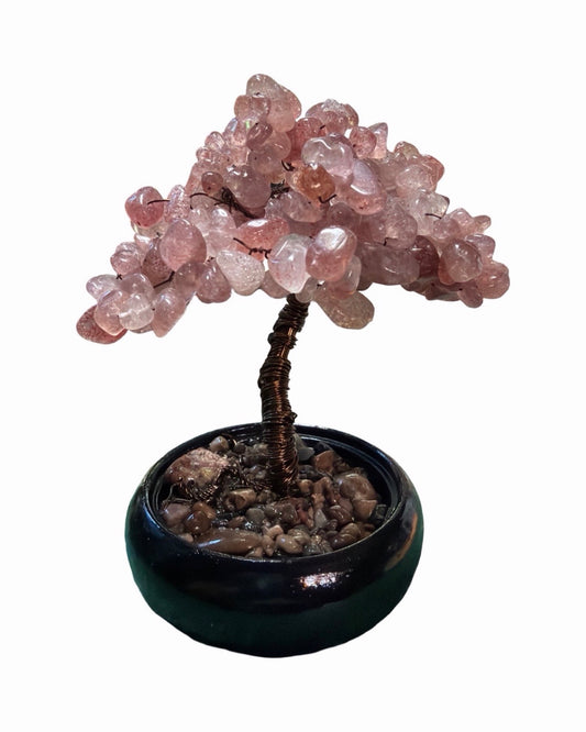 STRAWBERRY QUARTZ TREE •love •happiness •healing