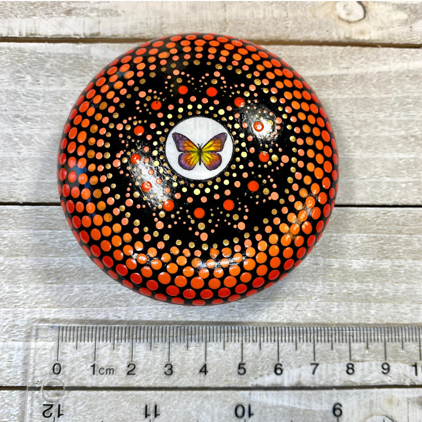 Orange Butterfly Mandala