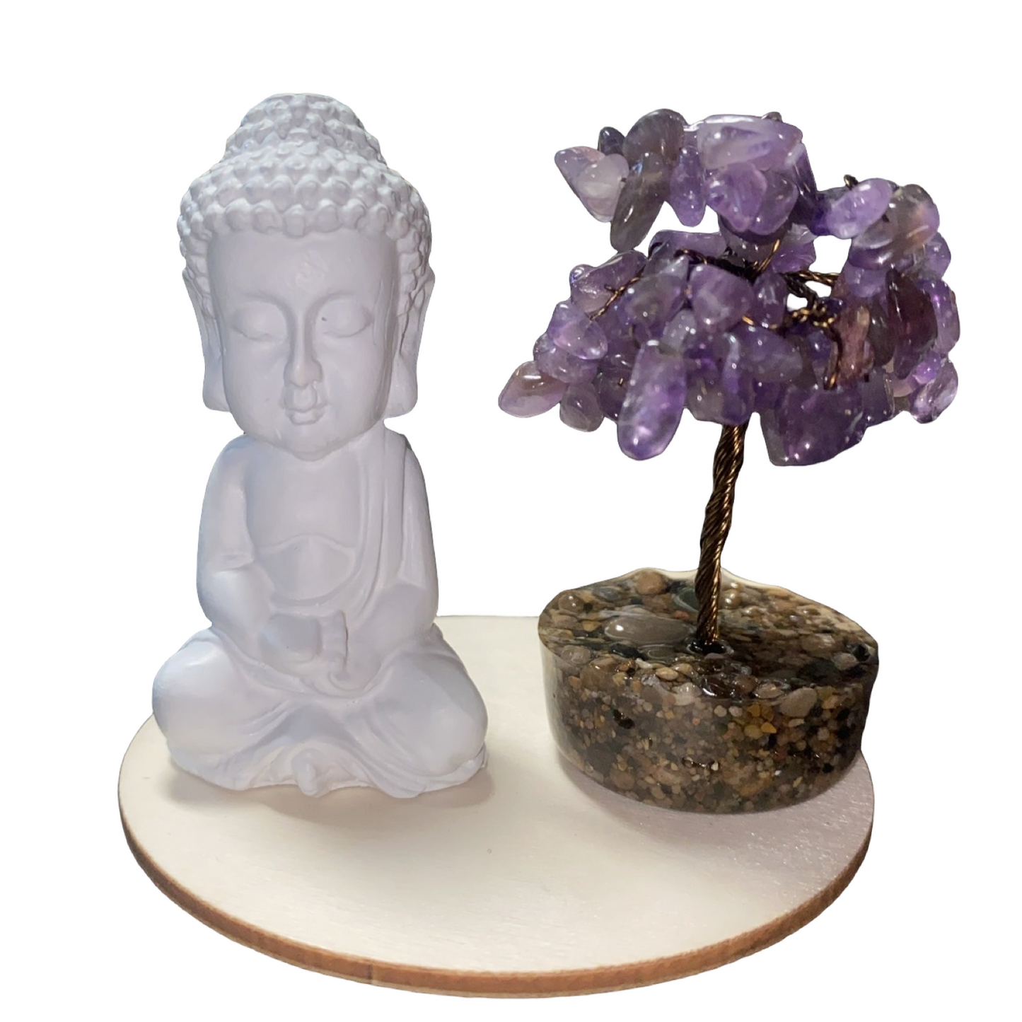 AMETHYST BUDDHA SET *Soothing * Protection *Willpower