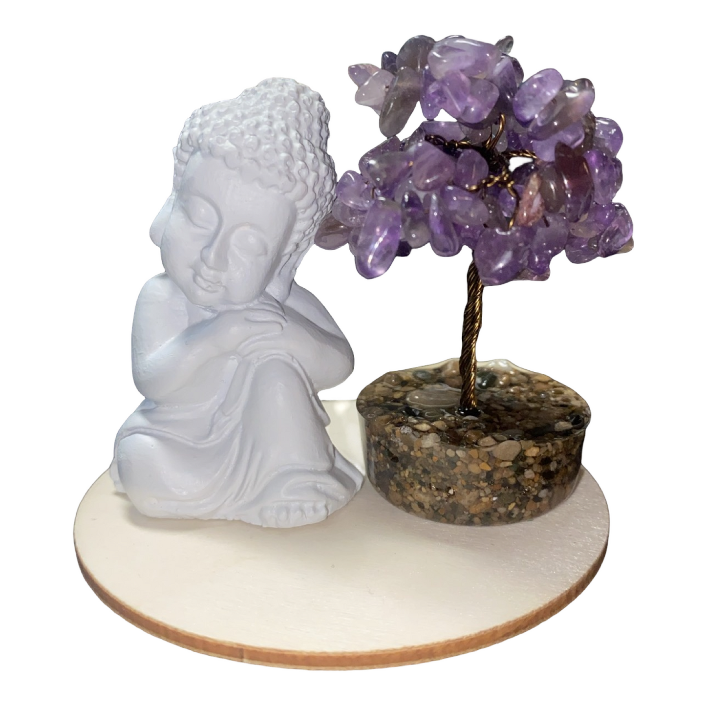 AMETHYST BUDDHA SET *Soothing * Protection *Willpower