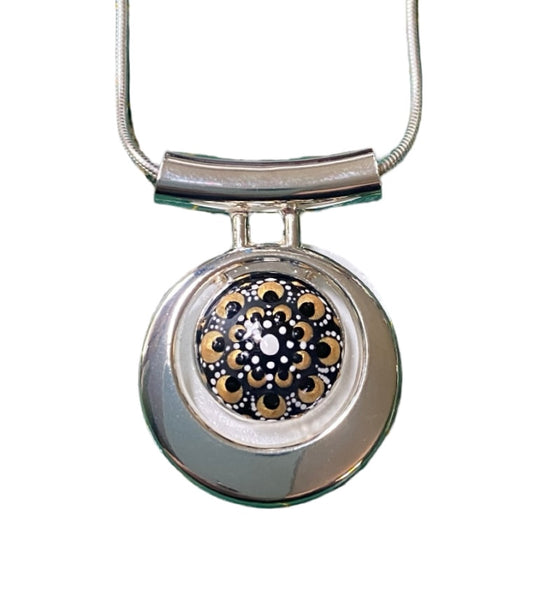 Small Gold Mandala Neckace