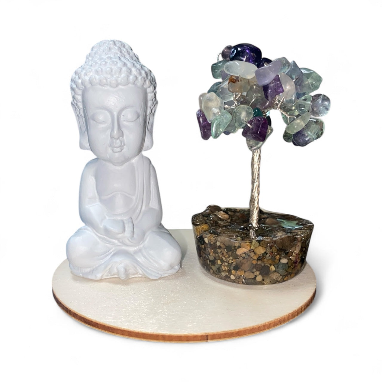 FLUORITE BUDDHA SET *Focus *Protection *Intuition