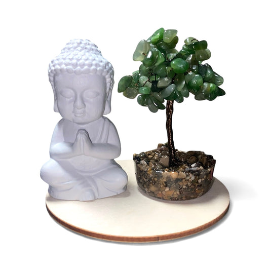 JADE BUDDHA SET *Good Luck *Prosperity *Harmony