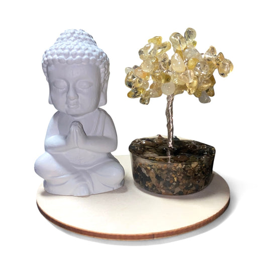 CITRINE BUDDHA SET *Success *Strength *Abundance