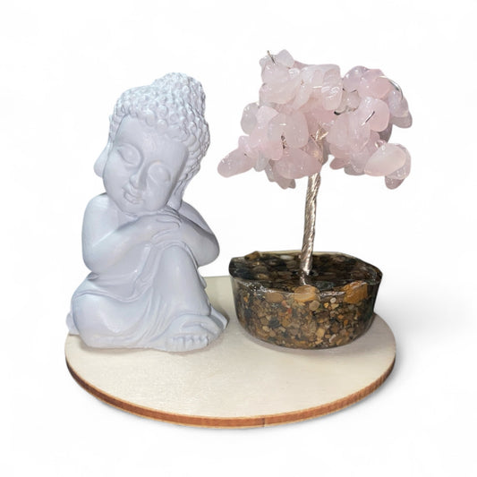 ROSE QUARTZ BUDDHA SET *Love *Forgiveness *Compassion